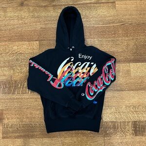 Black Coca-Cola Champion Hoodie Size Small